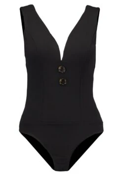 Wal G Tortoise Button Body - Top - Black -Fashion Verkoop e4437f709ad24d2c9f7817faebcd7fc8