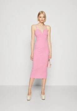 Wal G Dina V Neck Midi - Etui-Jurk - Rose Pink 9 Wal G Dina V Neck Midi - Etui-Jurk - Rose Pink -Fashion Verkoop e45d7d951eef4c6a9b0b53e4af50f006