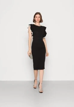Wal G Kelly Ruffle Sleeve Midi Dress - Cocktailjurk - Black/White -Fashion Verkoop e7392e39c61d440ab0e41cc6946b6bf8