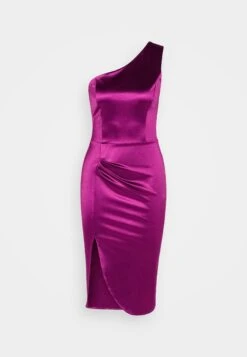 Wal G Niomi One Shoulder Midi - Cocktailjurk - Magenta -Fashion Verkoop e8e821f33f324e19b6f957f7e7a8971b