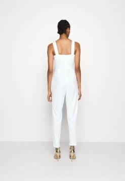 Contrast Plunge - Jumpsuit - White -Fashion Verkoop e9d4a2b154334f50866715ae6c95a83e