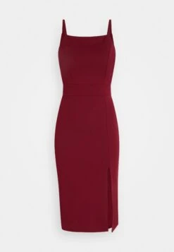 Wal G Strappy Square Neck Midi Dress - Etui-Jurk - Berry Wine -Fashion Verkoop ed7946a7e7294d0380496658eb6dbf7e