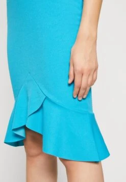 Wal G Chrissy Ruffle Midi - Jerseyjurk - Mediterranean Blue -Fashion Verkoop ee4d5f5ae07a47abaa78adeb8d9c7d89