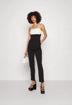 Wal G Janya Contrast Jumpsuit- Jumpsuit - Black/White -Fashion Verkoop eed9eda8d1914cbaad97ddac8193ebec
