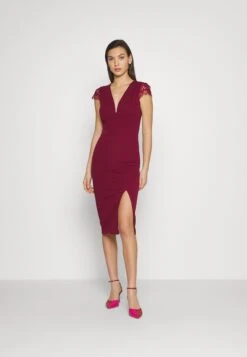 Elizabet Lace Midi - Cocktailjurk - Wine