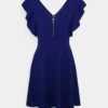 Wal G Danya Ruffle Sleeve Zip Skater Dress - Jerseyjurk - Electric Blue -Fashion Verkoop f3b4439f7f224e14b319bfcbedac912f