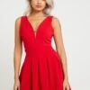 Eloise V Neck Skater Dress - Cocktailjurk - Red -Fashion Verkoop f52d7fd4ed06465ab54c8aa8ae3df14b