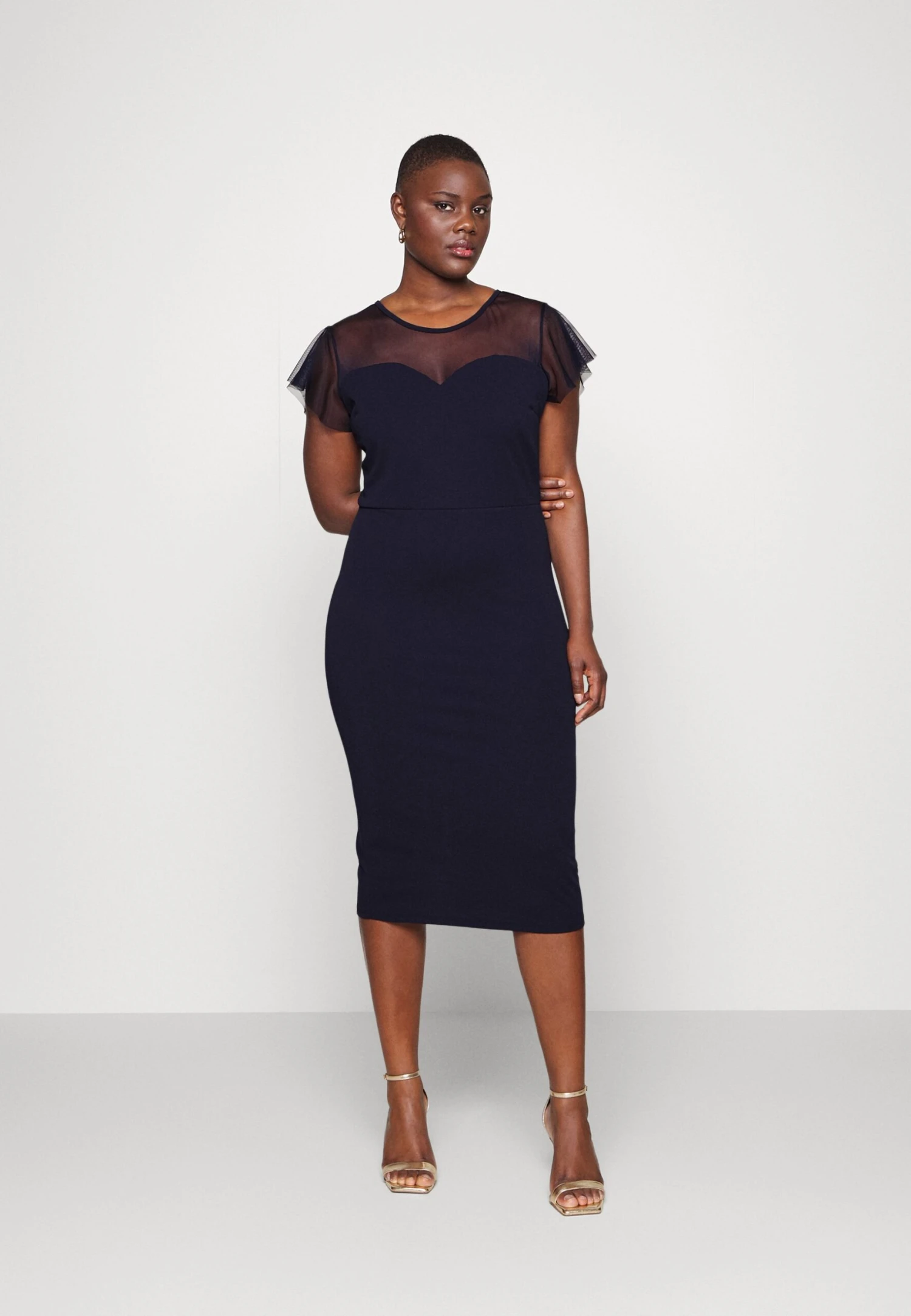 Donda- Cocktailjurk - Navy Blue 4 Donda- Cocktailjurk - Navy Blue - Afbeelding 2