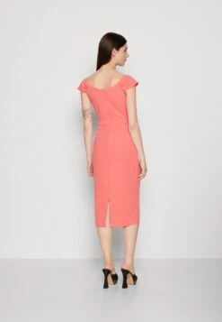 Wal G Saira Midi - Etui-Jurk - Coral -Fashion Verkoop f81a941d0db64238a6c9bb6e09d2f886