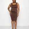 Curve Annabelle Square- Jerseyjurk - Chocolate Brown