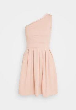 Wal G Vanya One Shoulder Skater Dress - Jerseyjurk - Blush Pink -Fashion Verkoop f9d40fd7e26644eaa3bac012df628079