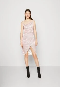 Wal G Party Hallis Shimmer Midi - Cocktailjurk - Pink