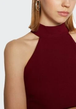 Wal G Sara Halter Neck Maxi Dress - Galajurk - Berry Wine -Fashion Verkoop fbd186c9eb7f4b298b6caad55edf820e