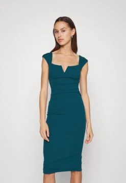 Wal G Nora Midi Dress - Jerseyjurk - Dark Teal Blue