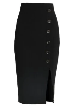 Wal G Tortoise Button Skirt - Kokerrok - Black -Fashion Verkoop ff0f9af75ebd4684aad21abbc705736b